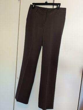 Ann Taylor Brown Straight-Leg Dress Trousers